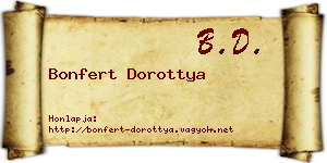 Bonfert Dorottya névjegykártya